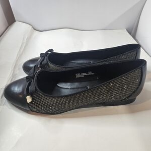 AEROSOLES Black and Gold Women's Flats